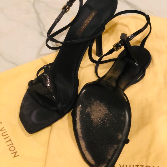 Authentic Louis Vuitton Black Strappy Sandals - Picture 4 of 6